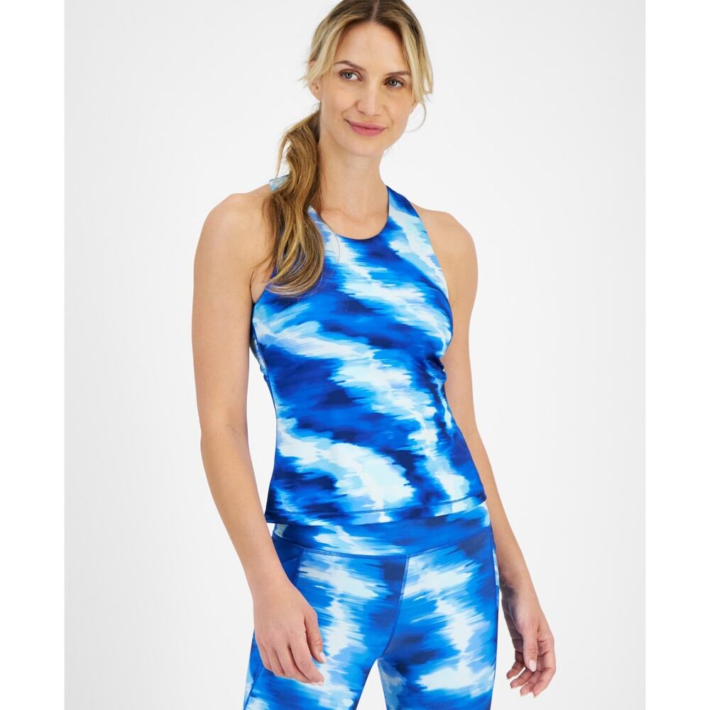 Id Ideology Blue Shelf-Bra Tank Top - Picture 2 of 10
